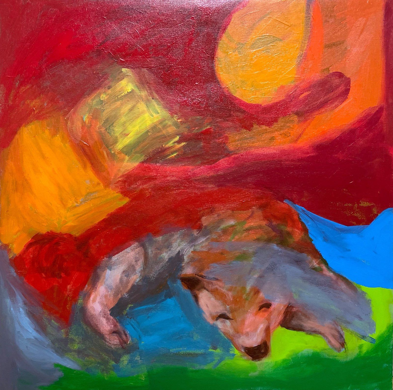 Dog Under the Moon